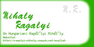 mihaly ragalyi business card